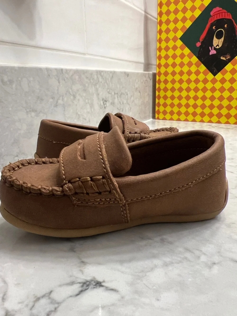 Cat & Jack Tan Brown Kids Moccasin Loafers